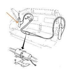 Hydraulische cilinder.cabriokap rechts, SAAB 9-3